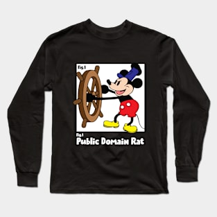 Steamboat Willie Public Domain Long Sleeve T-Shirt